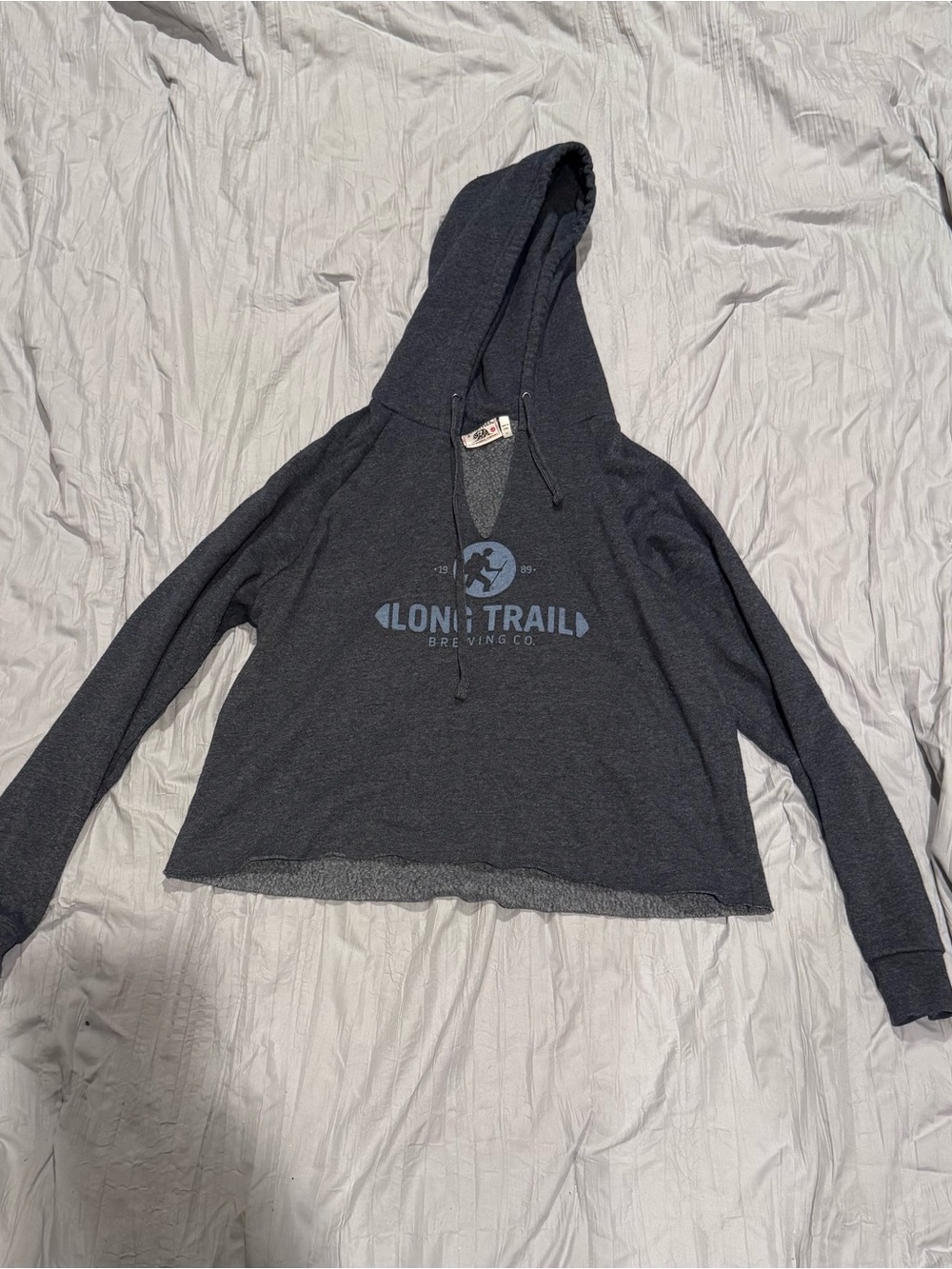 Long Trail Brewing Co. Women's Charcoal blue Hooded Pullover